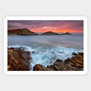 Mumbles Lighthouse, Bracelet Bay, Gower Sticker